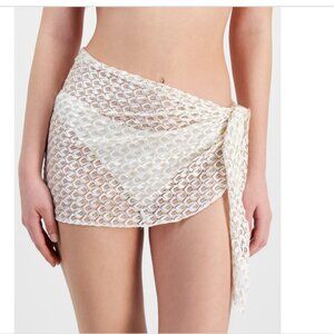 Miken Juniors' Metallic-Knit Cover-up Sarong Multicolor Size L 10204